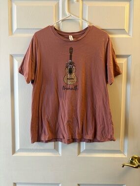 Bella+Canvas Mauve Nashville Graphic Tee with Guitar Motif